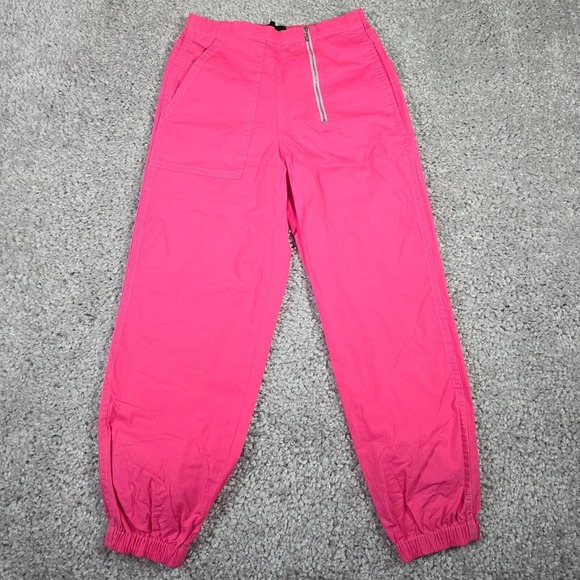 Marc‎ Jacobs Pants Womens 00 Pink 80s Pants Cropped Stretch Retro Neon - Picture 1 of 16